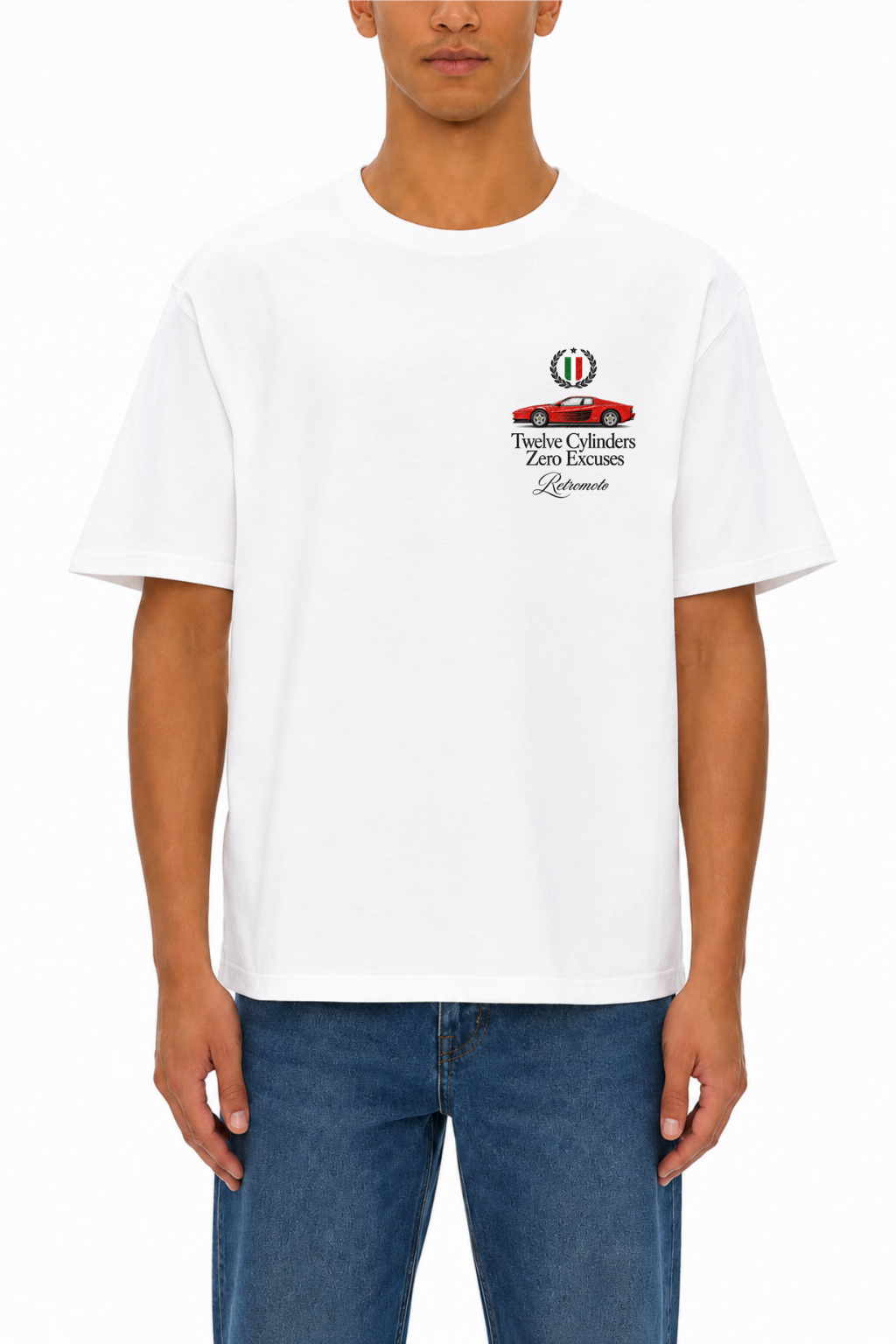 Testarossa Ferrari Tee, White