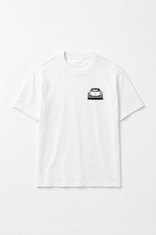 Rear End Porsche Tee, White