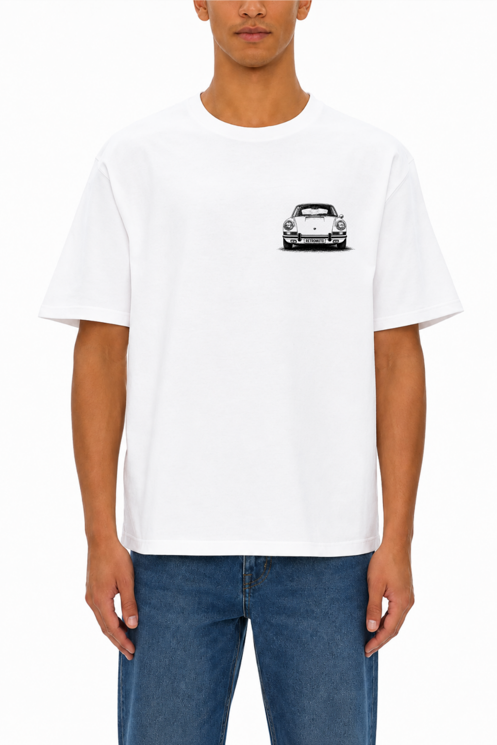 Rear End Porsche Tee, White