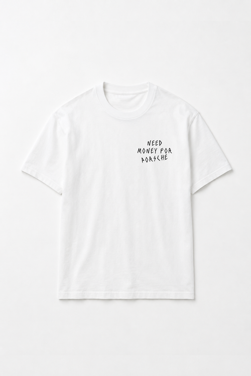 Money For Porsche Tee, White