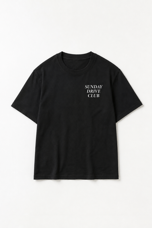 Sunday Drive Club Tee, Black