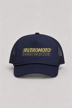 Streak Logo Trucker Cap, Blue
