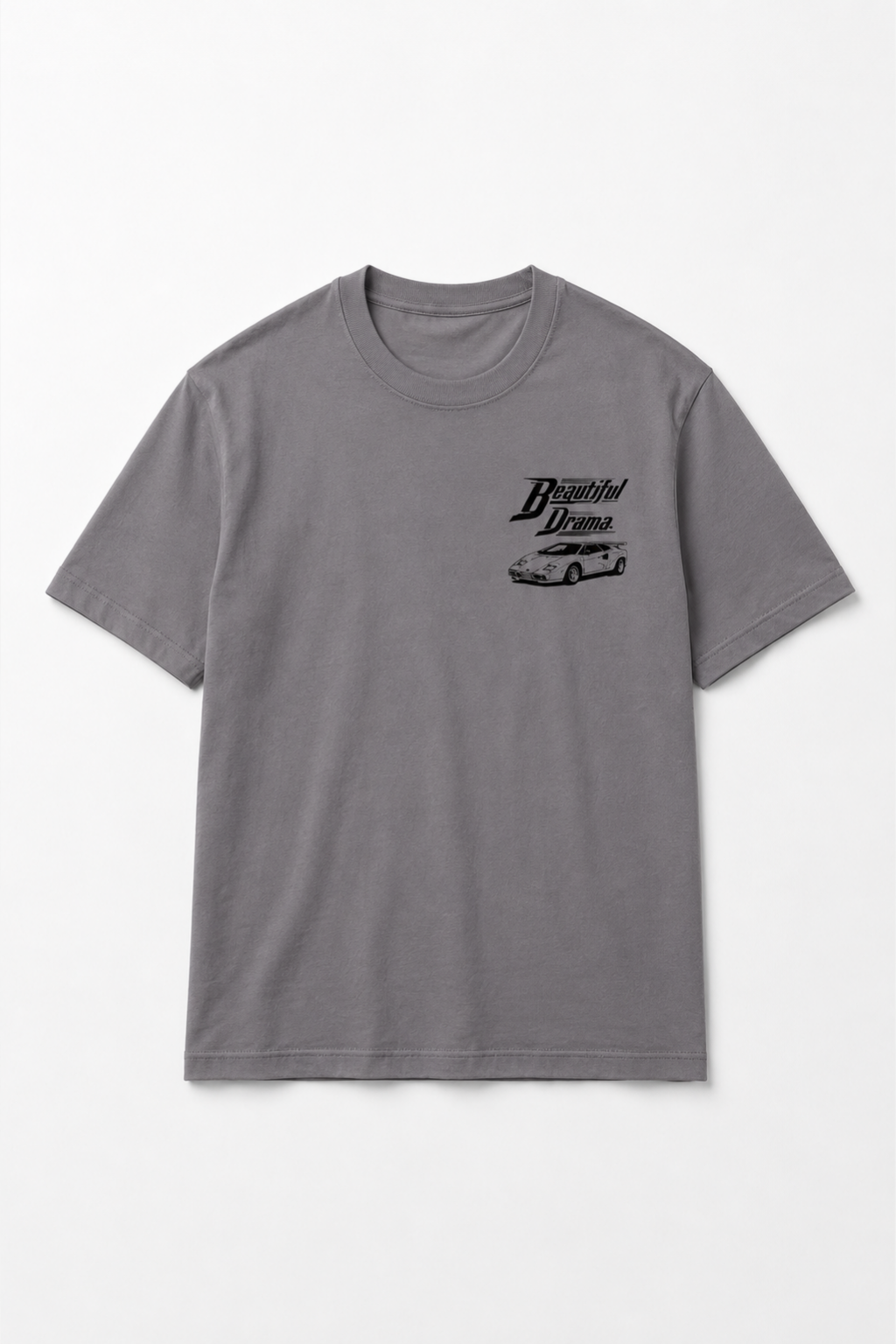 Beautiful Drama Lamborghini Tee, Grey
