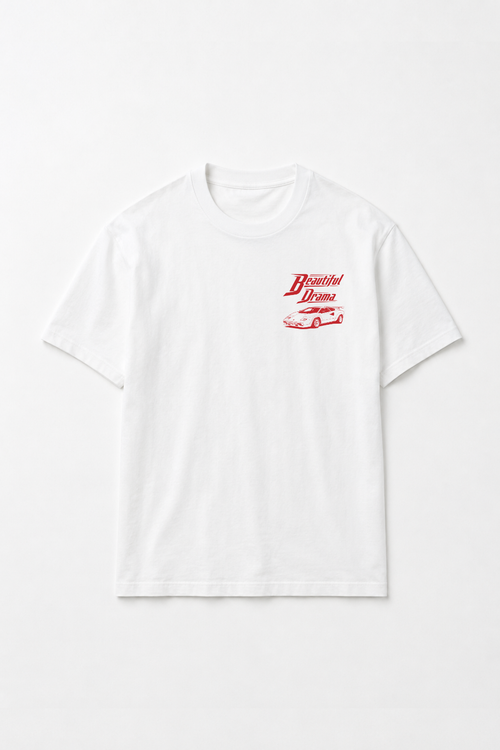 Beautiful Drama Lamborghini Tee, White