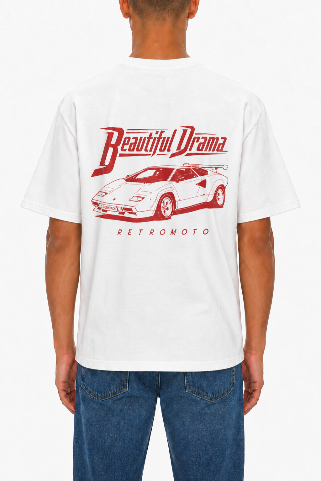 Beautiful Drama Lamborghini Tee, White