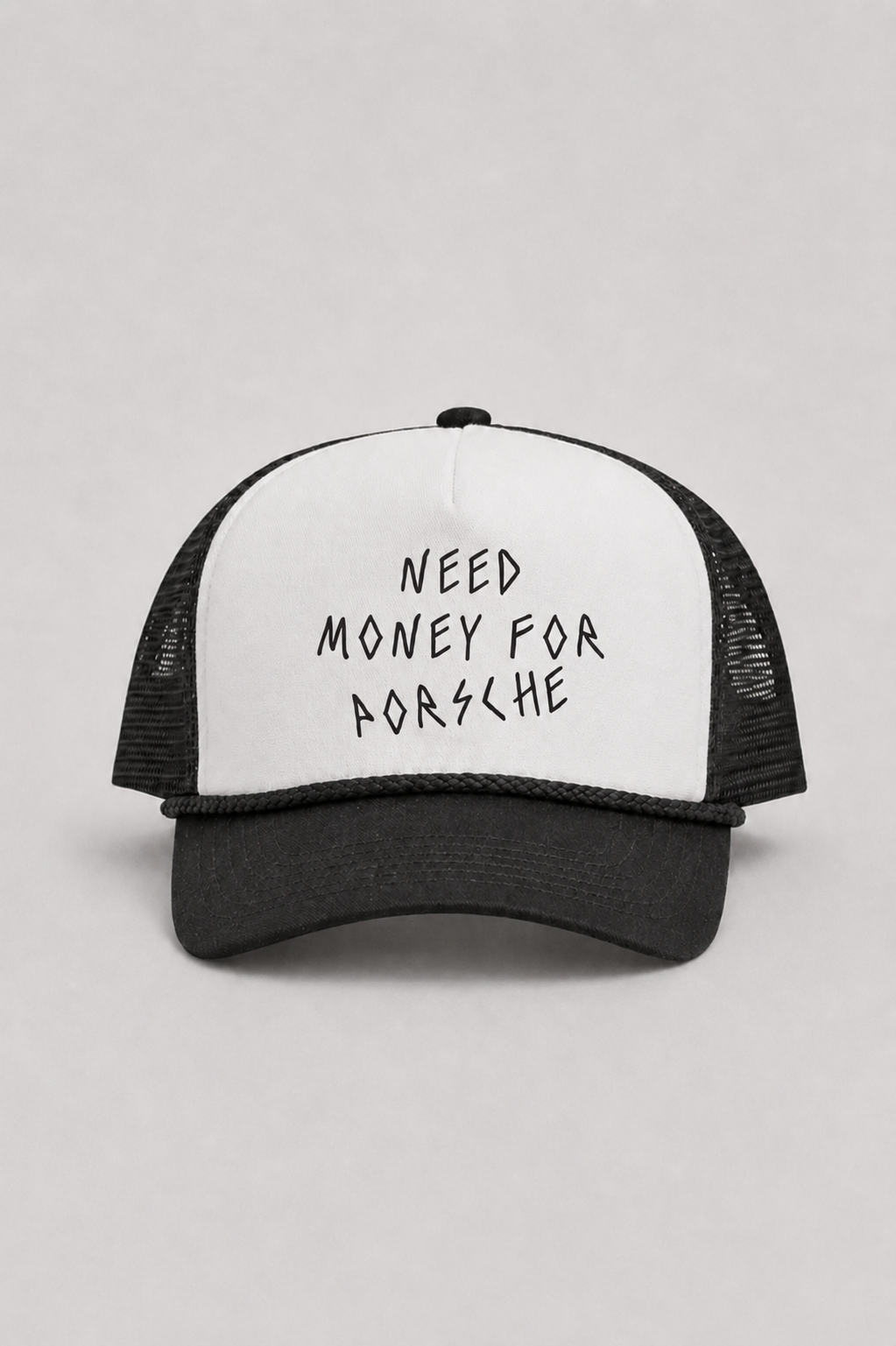 Money For Porsche Trucker Cap, Black