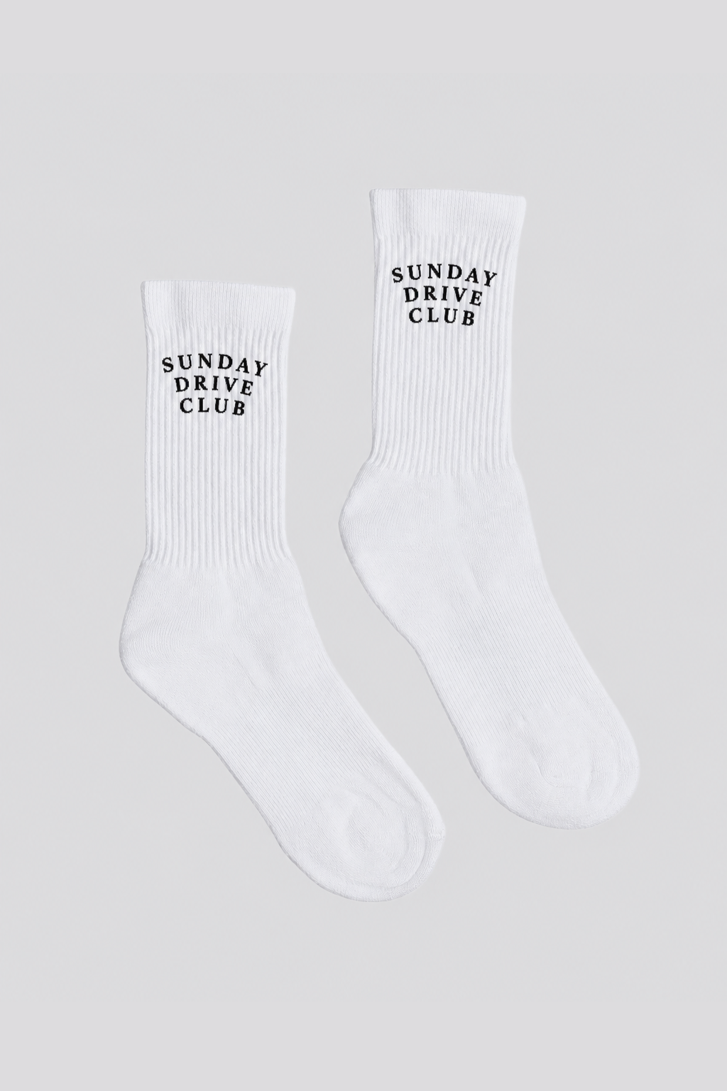 Sunday Drive Club Socks, White